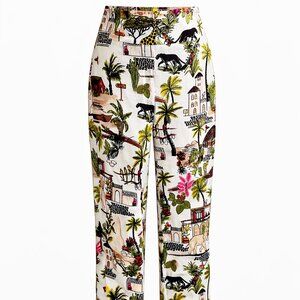 Women's Cigar Pants, Tropical Print, Size 6